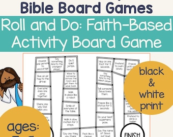 Faith-Based Bible Board Games, Low Prep Interactive Activity (Ages 5-9)