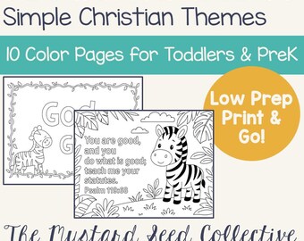 Bible Truths Coloring Pages for Toddlers: Christian Nursery Printable (PDF Download)