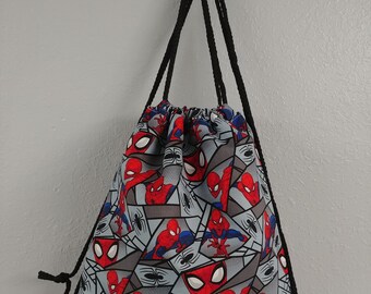 spiderman drawstring backpack