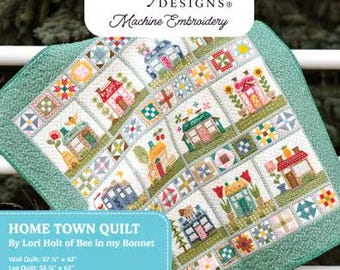 Riley Blake Machine Embroidery - Home Town Quilt Projects - Machine Embroidery USB - #ME018HTQ24R1 - Lori Holt - USB Pattern