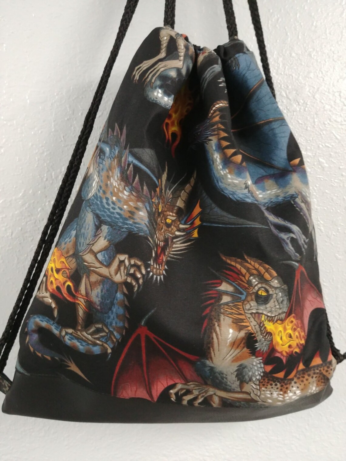 Dragon Drawstring Bag Handmade Drawstring Bag Drawstring Etsy