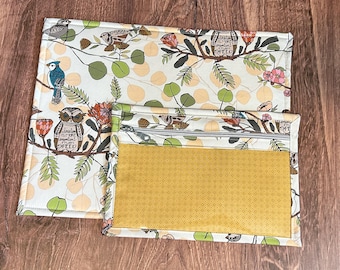 Vinyl Cross Stitch Project Bag - Embroidery Bag - Project Bag - Knitting  Crochet Bag - Storage - Bird Project Bag - Owl - Notion (CREAM)