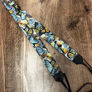 Butterfly Adjustable Handmade Fabric Camera Strap  - DSLR Strap - Photography Accessories - Gift