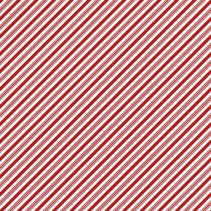 May include: Red and white striped pattern. The stripes are diagonal and thin.