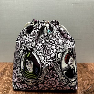 Flower Project Bag - Drawstring Bag – Knitting Bag – Crochet Bag - Toy Sack – Cross Stitch Bag - Flower - Floral