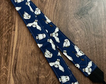 Owl Adjustable Handmade Fabric Camera Strap  - DSLR Strap - Photography Accessories  - Gift