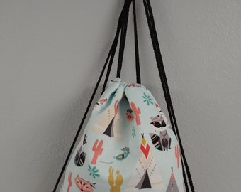 Fox Childrens Animal Draw String Backpack Sport Pack Tote Bag Fox Childrens Animal Draw String Backpack Sport Pack Tote Bag