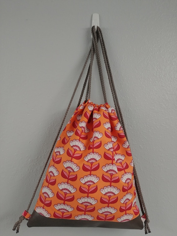 Flower Drawstring Bag - Handmade Drawstring Bag – Drawstring  display picture 3