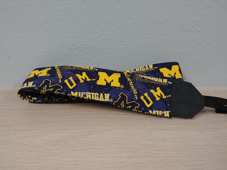 Michigan Football Adjustable Handmade Fabric Camera Strap DSLR strap Wolverines