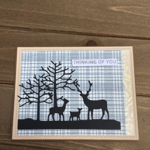 carte de cerf, carte masculine, carte de chasse, carte de pensée de vous, carte de manque de vous, carte de saison d’indice, saison de cerf, carte de chasseur, chasseur, chasse