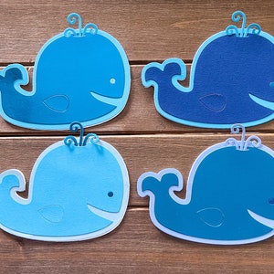 Whale shaped greeting card, whale card, whale baby card, new baby card, summer card, summer party card, birthday card, pool party card