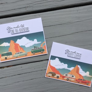 camper cards, retirement card, travel card, new home card, new trailer card, new camper card, housewarming card, summer card, fall card,