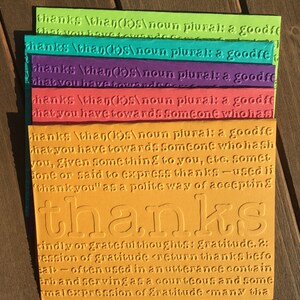 Bright Thank you cards, Thank you card set, 5 pack cards, summer thank you cards, bright thank you notes, bright thank you card