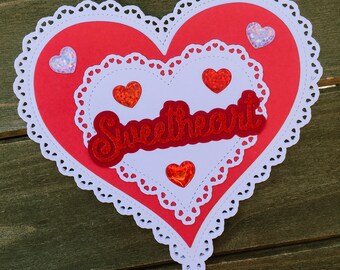 heart shaped card, heart card, valentine's day card, anniversary card, romantic card, long distance card, love card, couple card