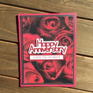 roses Anniversary card, anniversary card, first anniversary card, parent anniversary card, dating anniversary card, wedding anniversary card