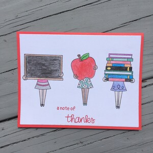 Teacher card, Thank you card, apple Thank you card,  teacher card, Thank you card, teacher thank you card