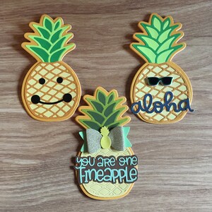 Pineapple card, Pineapple shaped card, Pineapple greeting card