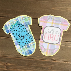 Baby Outfit card, new baby card, gender reveal card, baby announcement card, baby shower card, new grandma card, new dad card, maternity