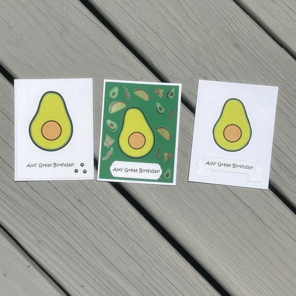 avocado card, avocados, birthday card, avocado birthday, chef birthday, friend bday card, avocado, avo great birthday, foodie card,food card
