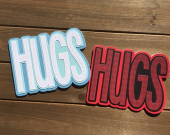 Hugs Card, Long distance hugs, paper hugs, hug in a card, miss you card, care pakcage card, love you card, friendship card, long distance