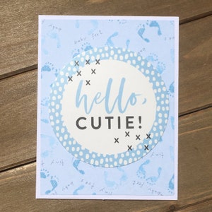 Nouvelle carte Baby Boy, Carte Bébé garçon, nouvelle carte bébé, Carte baby shower, carte d’annonce de bébé, carte de révélation de sexe, nouvelle carte de fratrie, bonjour cutie