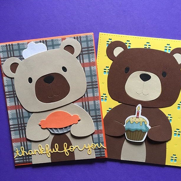 Bear Cards, Teddy Bear Cards, Kids Cards, Holiday Bear Cards