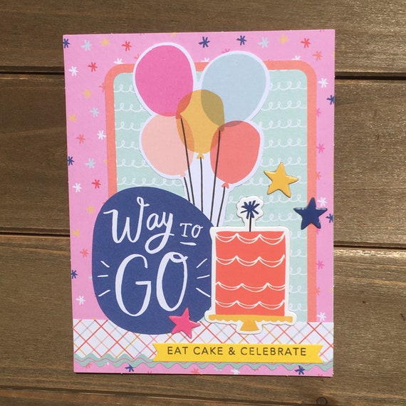 Way to Go Card Celebration Card Graduation Card Birthday - Etsy