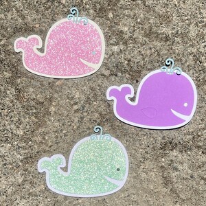 Whale Shaped Greeting Card, Girl Birthday Card, Handmade Ocean Theme Card, Cute Whale Card with Envelope, ocean party, beach babe, nautical