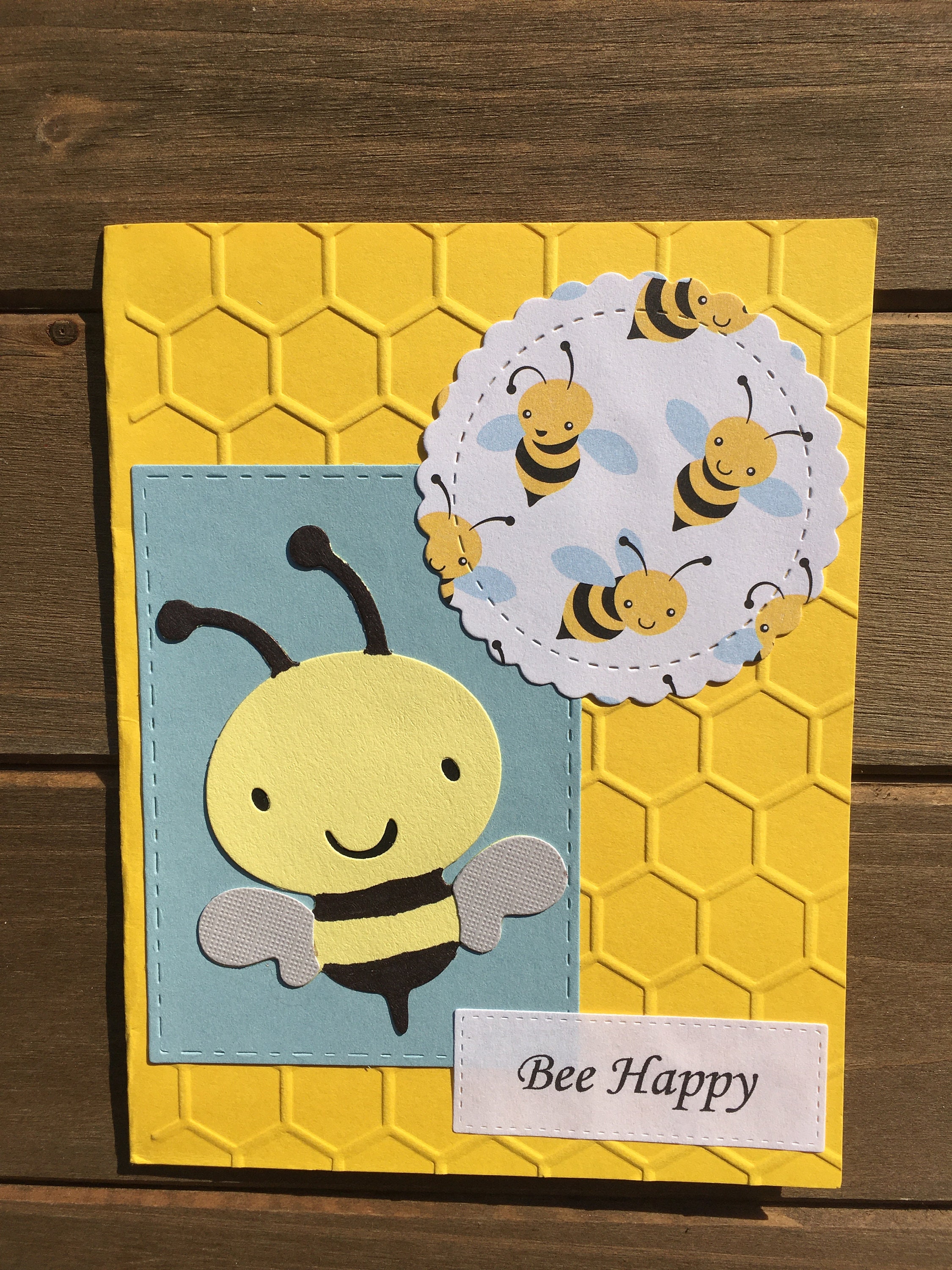 Bienenkarte Bee happy Karte Bienen-Notiz-Karte oh glücklich | Etsy