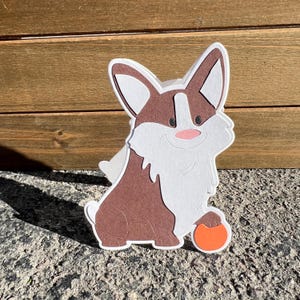 Corgi card, dog card, card from dog, dog lovers card, dog mom card, dog dad card, corgi mom, corgi dad, dog parents card, new dog card