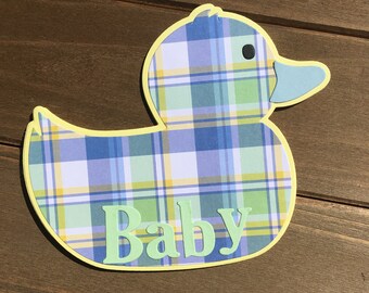 Baby Duck Card, New baby card, duck card, duck baby shower, rubber duck decor, rubber duck baby shower, baby shower card