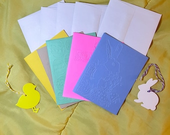 Variety spring cards, 5 pack card set, Easter cards, bunny cards, egg, cross cards, variety pack cards, notecard set, spring notes, spring