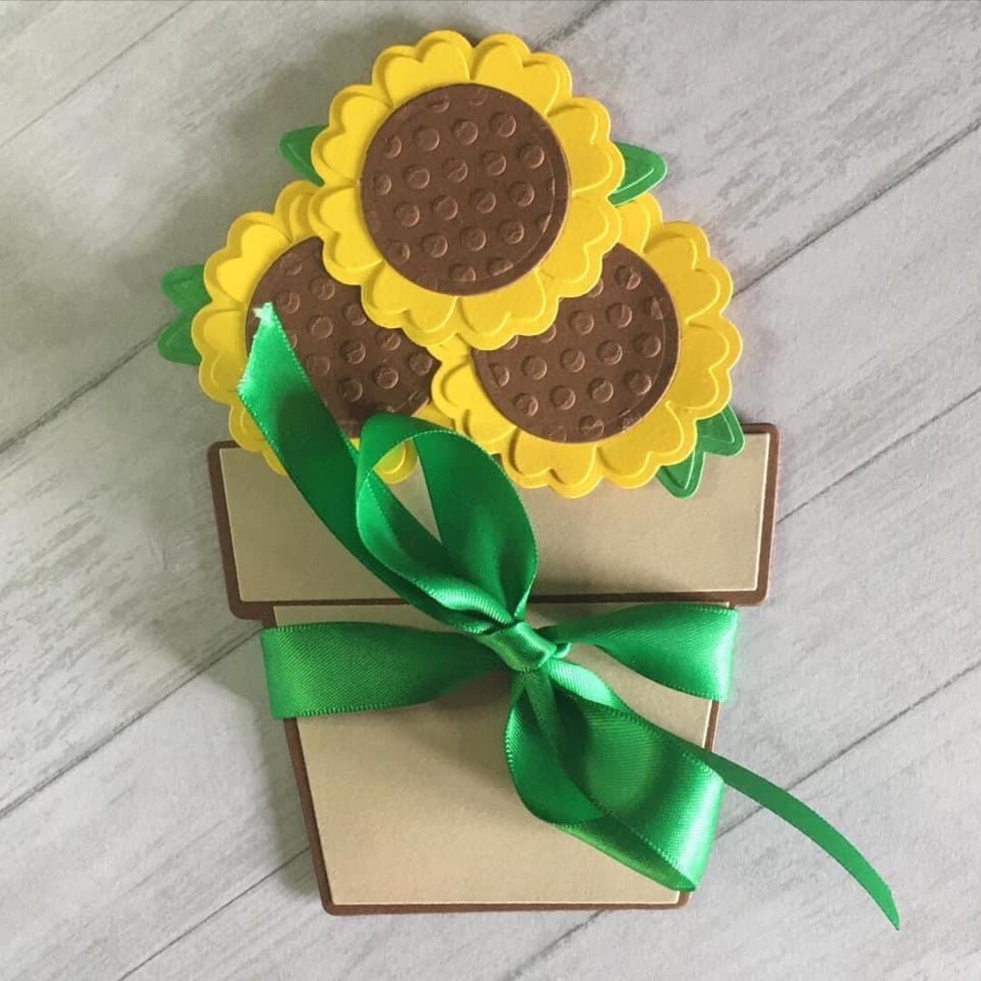 Sunflower Note Card Sunflower Card Sunflower Birthday Card Etsy