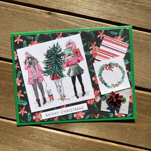 Hello Christmas Card, Carte de vœux, Carte de Noël, Carte de Noël fille, Carte Bestie, Carte Bestie Holiday, Carte de Noël, Carte d’hiver