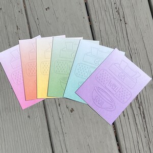 Cartes de rétablissement, cartes de rétablissement, cartes de correspondance vierges, jeu de cartes de guérison, carte de rétablissement, jeu de cartes ombré, carte de guérison, cartes de malade