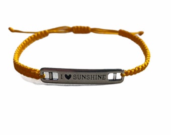 Armband Armkette I Love Sunshine *Silber* 60 verschiedene Farben