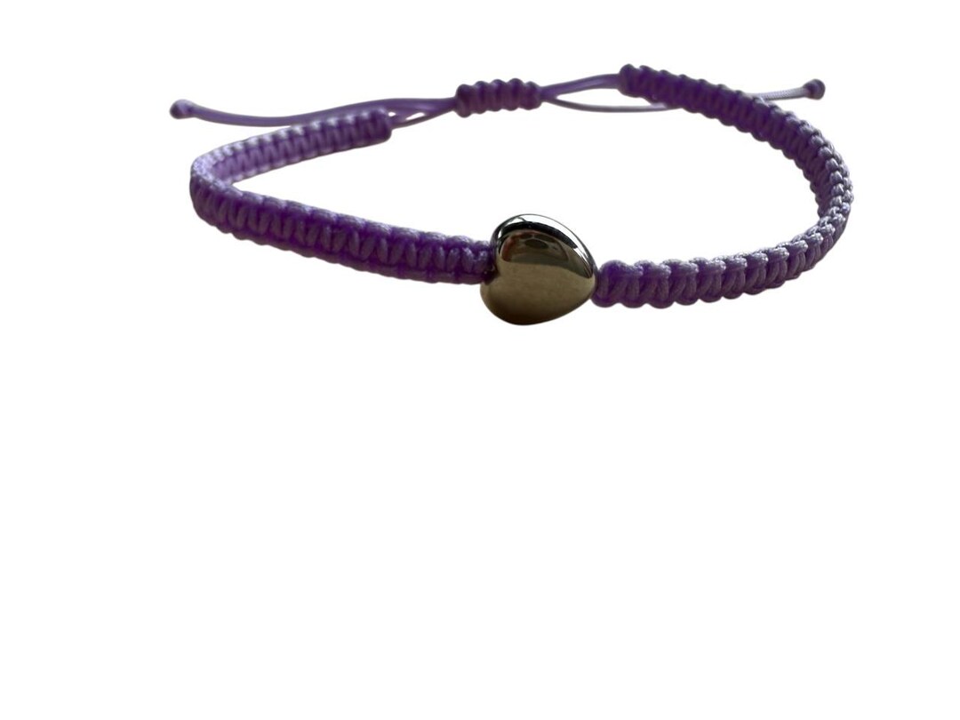 Bracciale a cuore alato - Regalo di San Valentino fatto a mano 37 colori personalizzati - Bracciale Macrame Bracciale a cuore Paracord fatto a mano Bracciale da donna - Italia
