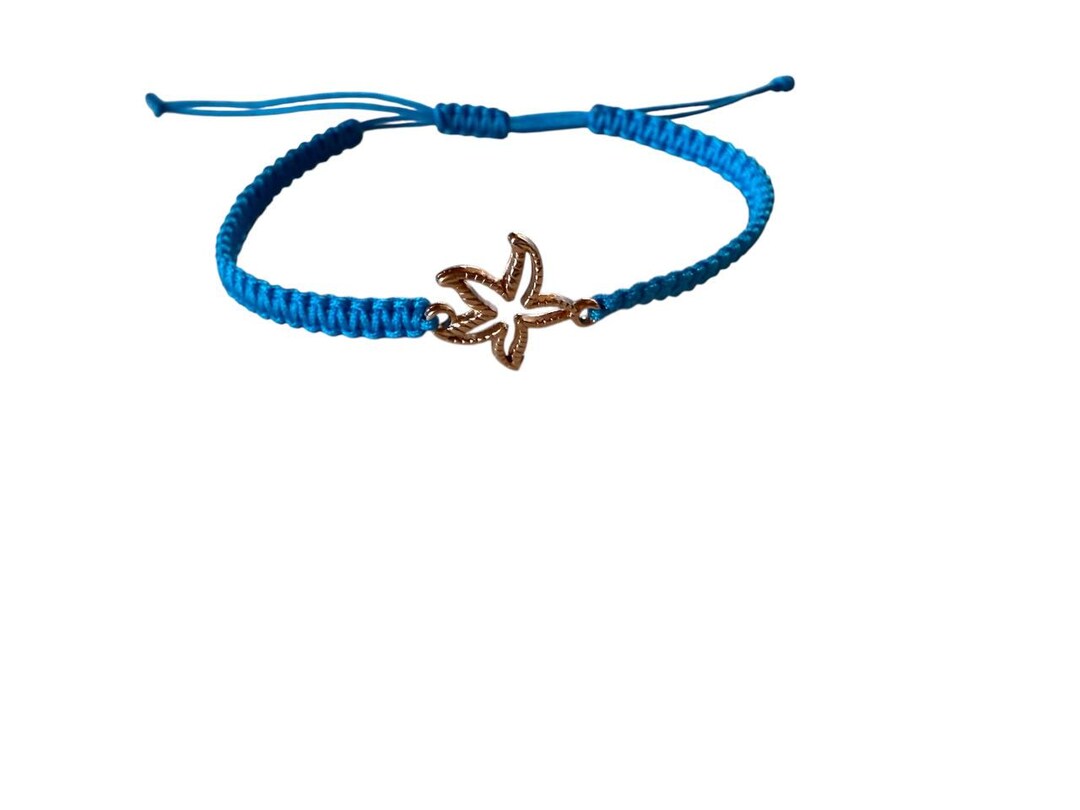 Selfmade Jewelry Bracciale Stella Argento per Donna Bracciale Macrame Fatto a Mano Con Stella Inclusa Confezione Regalo (Argento)(Taglia Regolabile