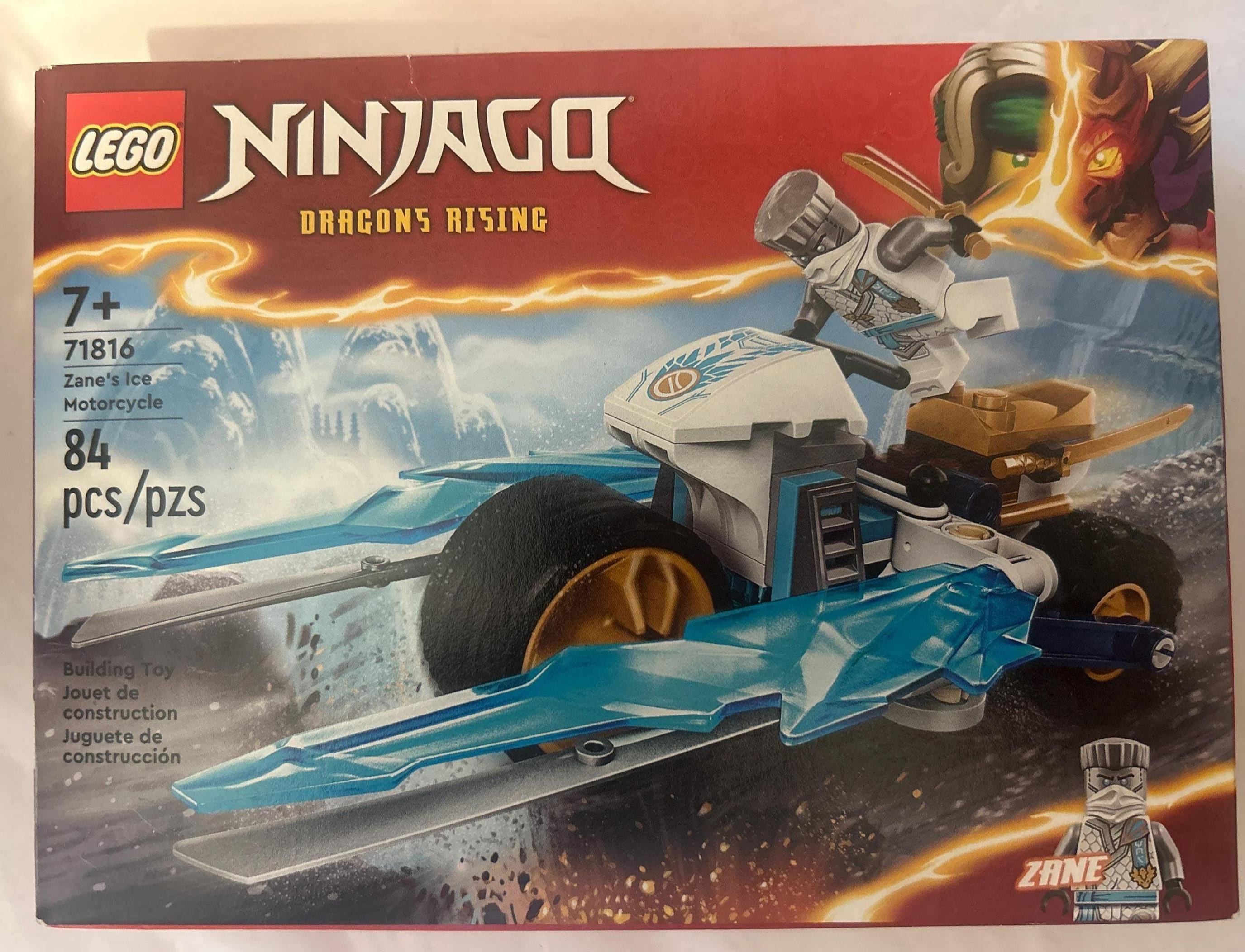 Lego Ninjago Dragons Rising Zane's Ice Motorcycle 71816 M1 - Etsy