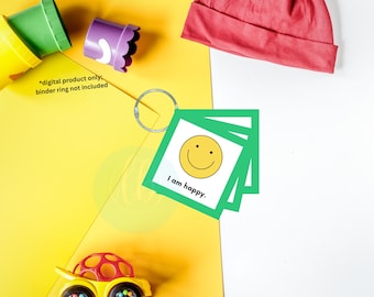 Tarjetas de comunicación imprimibles para niños / Tarjetas visuales de emociones y necesidades / Descargar PDF