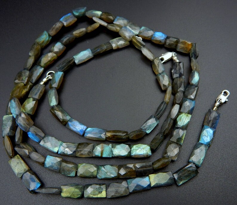 63/%OFF Labradorite Faceted Square Beads Rectangle Shape 9.5x7 To 9x6.mm Approx New Arrival Top Quality Wholesale Price