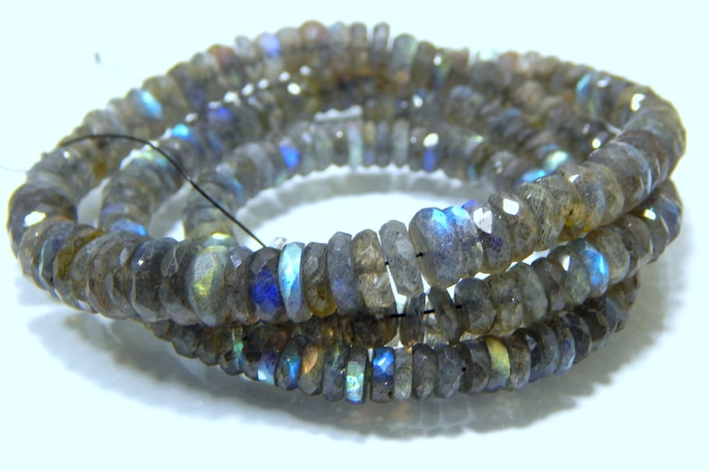 63/%OFF Labradorite Faceted Tyre Beads Wheel Shape 4.2x7.5.mm Approx 100 Percent Natural Superb Quality New Arrival Wholesale Price.