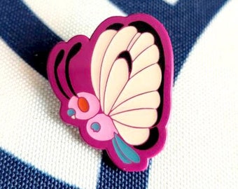 Pink Butterfree Pokemoth 1" Enamel Mini Pin