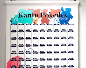 Kanto Gen 1 Pokemon Pokedex Pin Banner