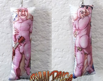 Pink Guy Mini Dakimakura Body Pillow Plush Keychain