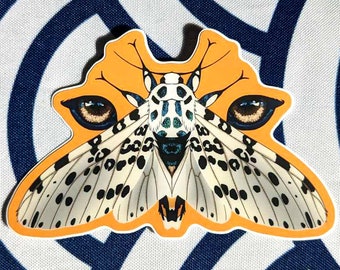 Leopard Moth 4" Vinyl Sticker