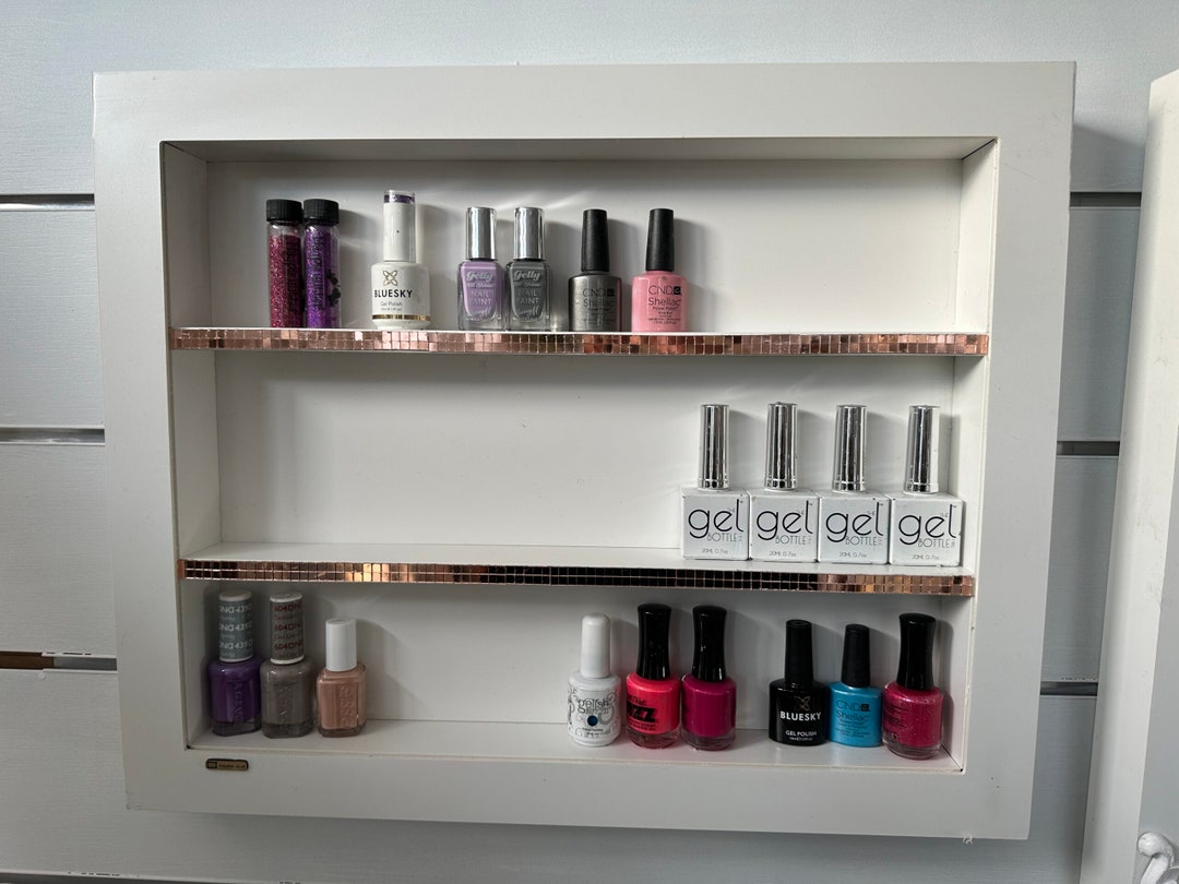 Nail Polish Display Shelf Wall Mounted Organizer Rack UK Etsy