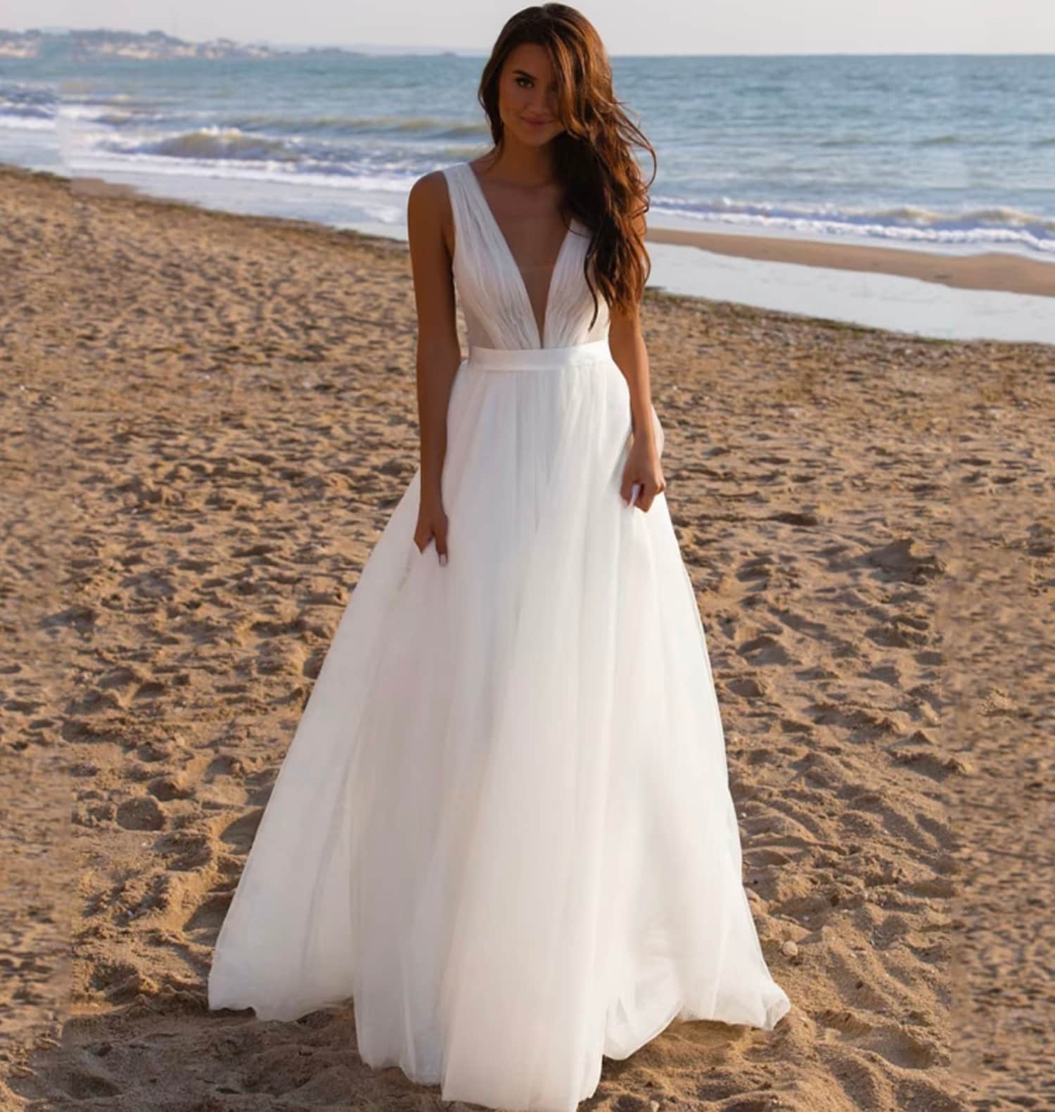 Robe de mariée en organza et tulle taille 34-36