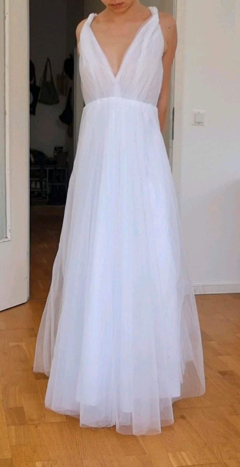 Robe de mariée en organza et tulle taille 34-36