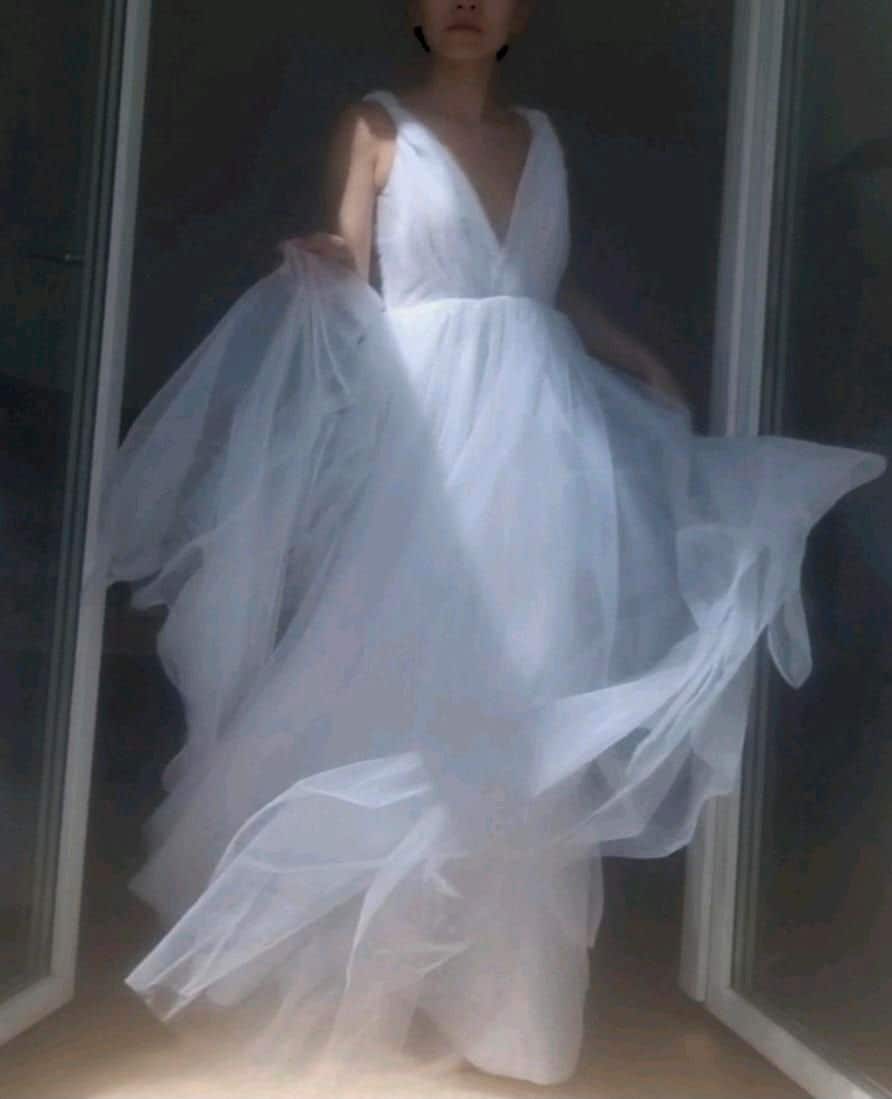 Robe de mariée en organza et tulle taille 34-36